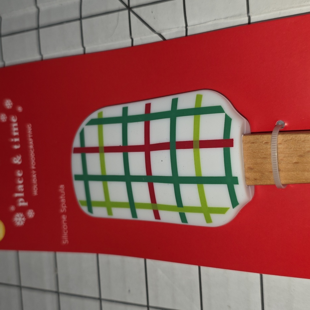 Place & Time Holiday Silicone‎ Spatula 11" Christmas Plaid